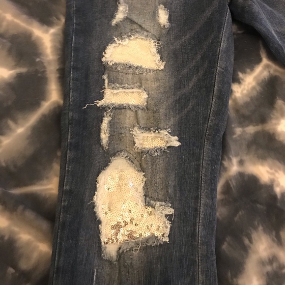 Bebe Jeans 👖 Ripped with sequence underlining - Picture 5 of 6